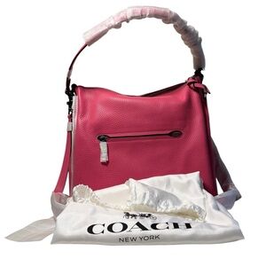 Coach Shay Confetti Pink Pebbled Leather Shoulder Bag New With Tags